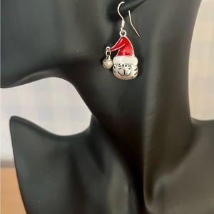 Christmas Cat Earrings